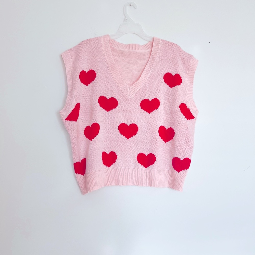Heart sweater vest